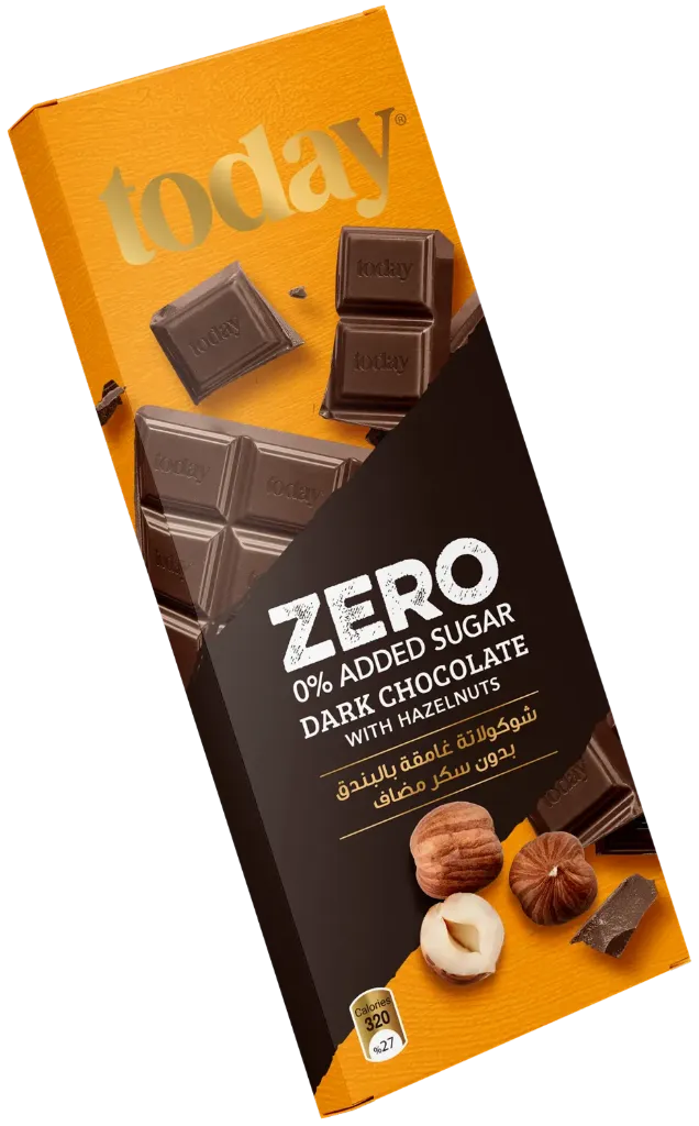 [CHOC-08] TODAY Zero Dark Chocolate With Hazelnut N.A.S. 60g