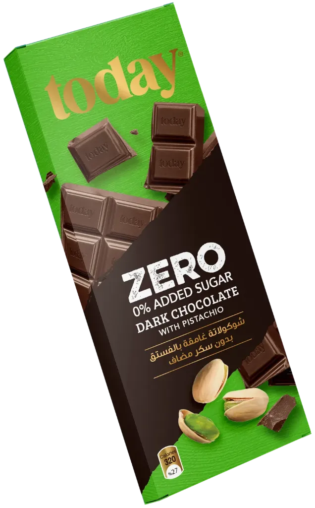 TODAY Zero Dark Chocolate With Pistachio N.A.S. 60g
