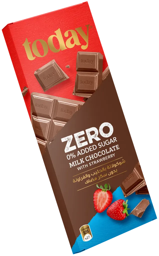 TODAY Zero Milk Chocolate With Strawberry N.A.S. 60g
