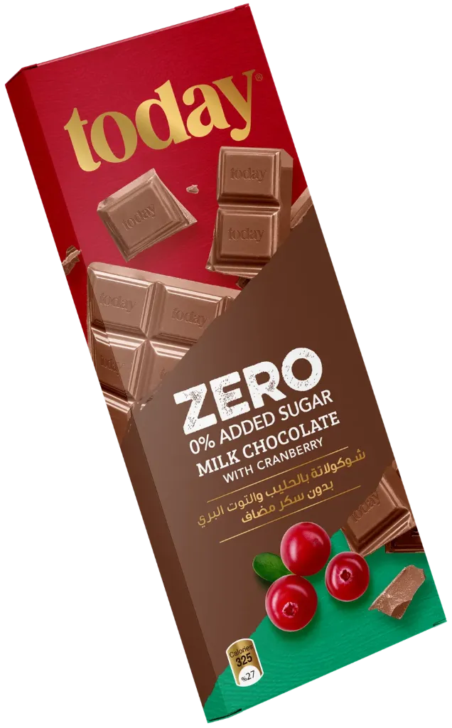 TODAY Zero Milk Chocolate With Cranberry N.A.S. 60g