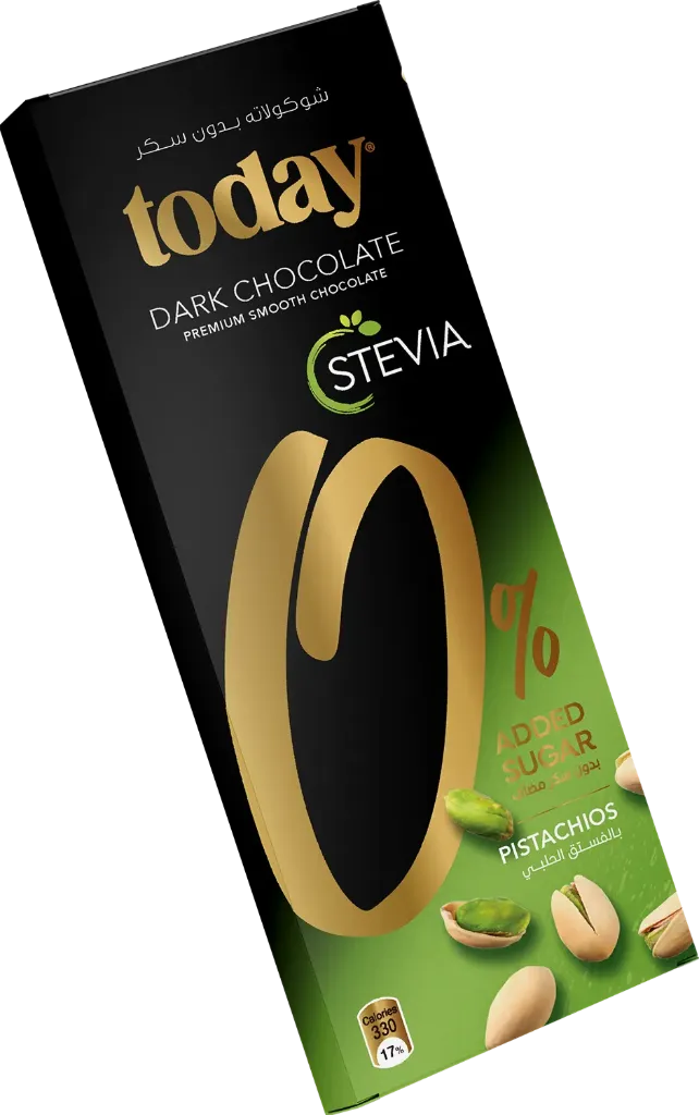 TODAY Stevia Dark Chocolate Pistachio N.A.S. 60g