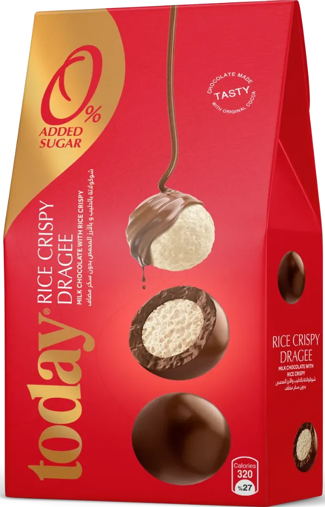 TODAY Dragee Zero Milk Chocolate With Crispy Rice N.A.S. 60g