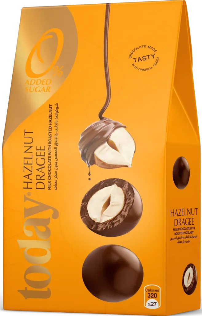 TODAY Dragee Zero Milk Chocolate Hazelnut N.A.S. 60g