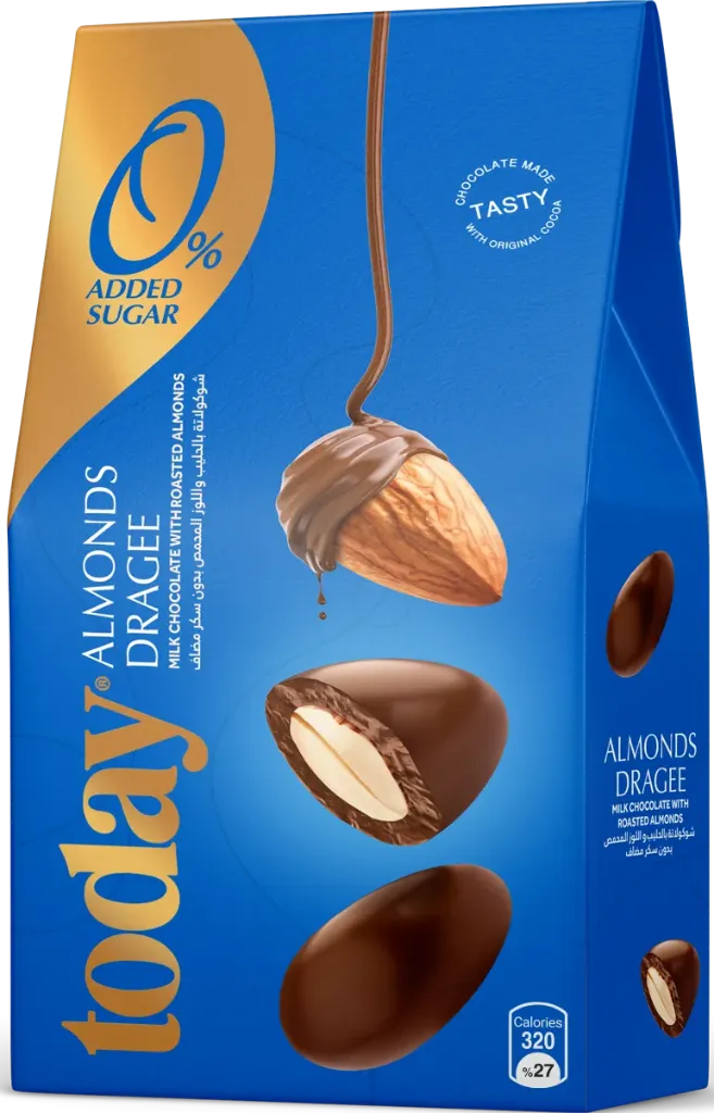 [CHOC-33] TODAY Dragee Zero Milk Chocolate Almond N.A.S. 60g
