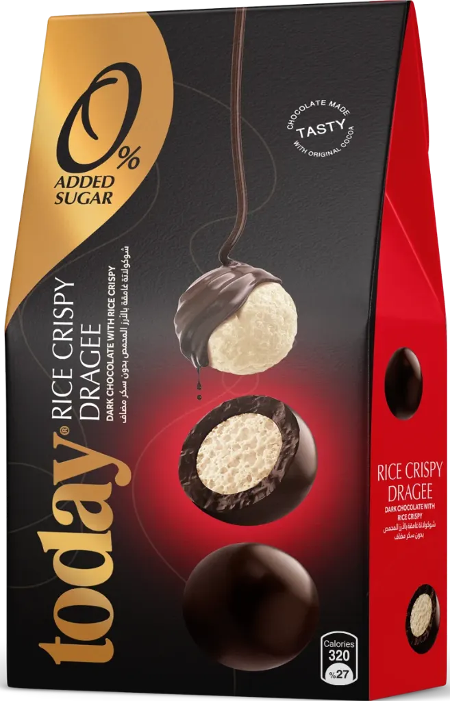 [CHOC-34] TODAY Dragee Zero Dark Chocolate With Crispy Rice N.A.S. 60g