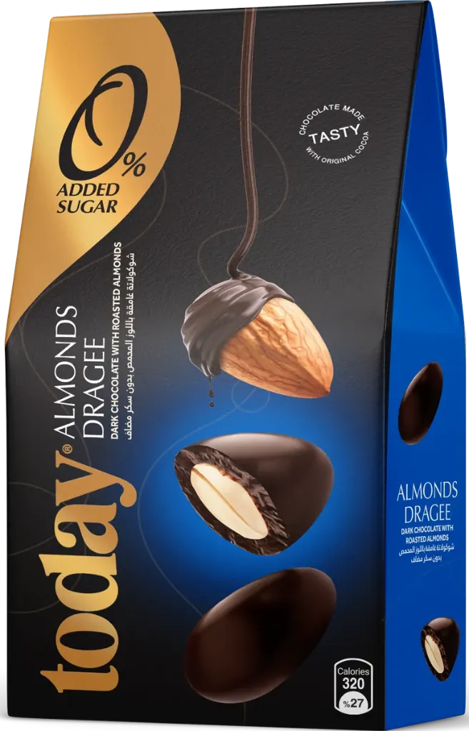 [CHOC-36] TODAY Dragee Zero Dark Chocolate Almond N.A.S. 60g