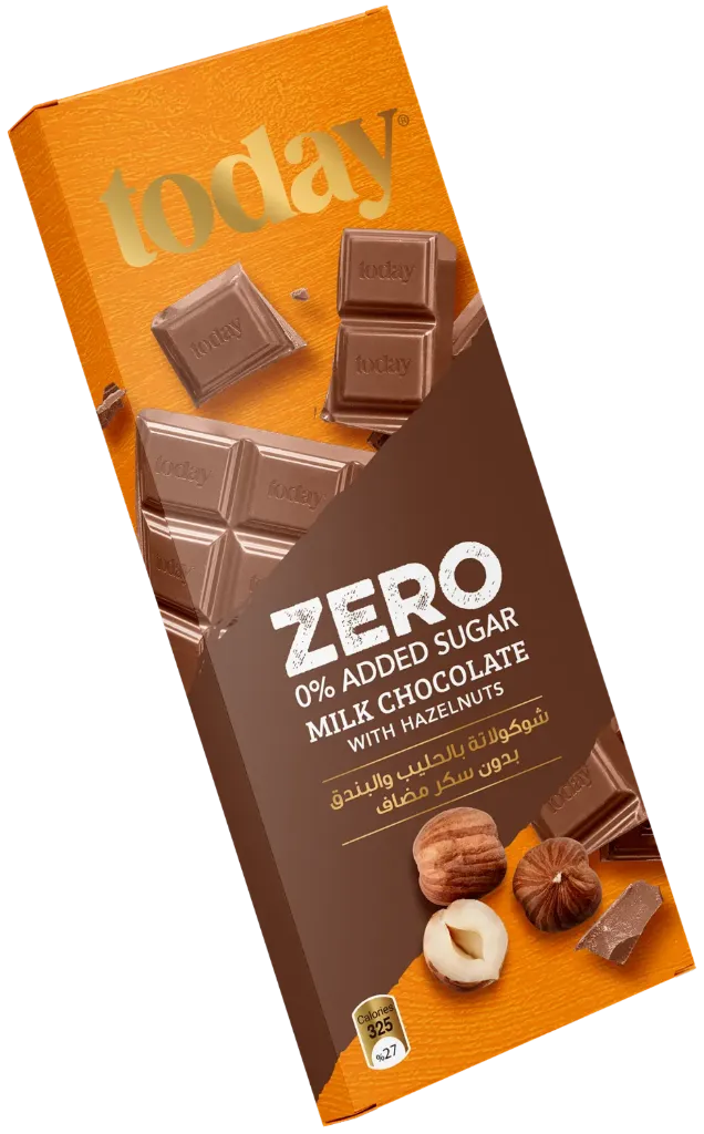 TODAY Zero Milk Chocolate With Hazelnut N.A.S. 60g